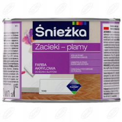 FARBA AKRYLOWA ŚNIEŻKA ZACIEKI- PLAMY BIAŁA 0,4L