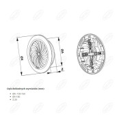 KRATKA WENTYLACYJNA OSŁONA 100 - 150 MM T88 BRĄZ AWENTA