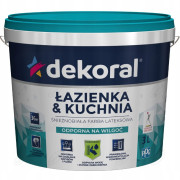 FARBA LATEKSOWA DEKORAL ŁAZIENKA & KUCHNIA ODPORNA NA WILGOĆ ŚNIEŻNOBIAŁA 3L
