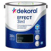 FARBA LATEKSOWA PLAMOODPORNA EFFECT CZARNY 20 2,5L DEKORAL