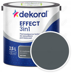 FARBA LATEKSOWA PLAMOODPORNA EFFECT GRAFITOWY 19  2,5L DEKORAL