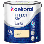 FARBA LATEKSOWA PLAMOODPORNA EFFECT KREMOWY 50 2,5L DEKORAL