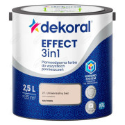 FARBA LATEKSOWA PLAMOODPORNA EFFECT UNIWERSALNY BEŻ 27 2,5L DEKORAL