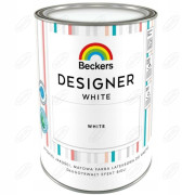 FARBA LATEKSOWA DESIGNER WHITE MAT BIAŁA 1L BECKERS