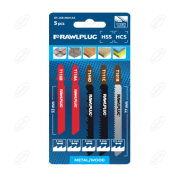 KOMPLET BRZESZCZOTÓW DO DREWNA 2,5 MM, 3 MM, 4 MM I DO METALU 1,2 MM, 2 MM 5 SZTUK RAWLPLUG