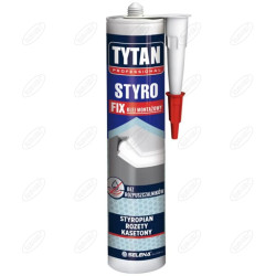 KLEJ MONTAŻOWY DO STYROPIANU STYRO FIX BIAŁY 290 ML TYTAN