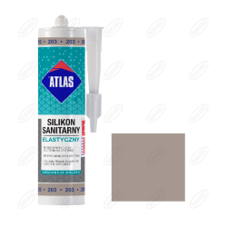 SILIKON SANITARNY ELASTYCZNY 203 STALOWY 280 ML ATLAS