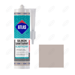 SILIKON SANITARNY ELASTYCZNY 034 JASNOSZARY 280 ML ATLAS