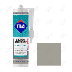 SILIKON SANITARNY ELASTYCZNY 035 SZARY 280 ML ATLAS