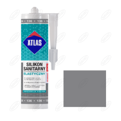 SILIKON SANITARNY ELASTYCZNY 136 SREBRNY 280 ML ATLAS