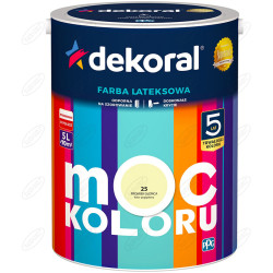 LATEKSOWA FARBA MOC KOLORU PROMIEŃ SŁOŃCA 5 L DEKORAL