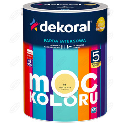 LATEKSOWA FARBA MOC KOLORU SŁONECZNY BLASK 5 L DEKORAL