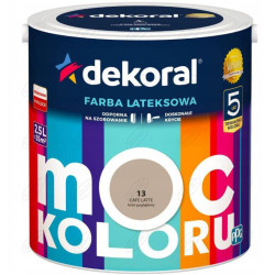 LATEKSOWA FARBA MOC KOLORU CAFE LATTE 2,5 L DEKORAL