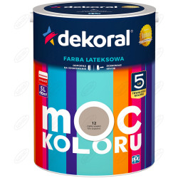 LATEKSOWA FARBA MOC KOLORU CIEPŁE KAKAO 5 L DEKORAL