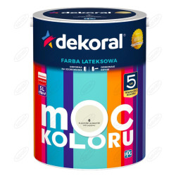 LATEKSOWA FARBA MOC KOLORU KLASYCZNY ALABASTER 5 L DEKORAL