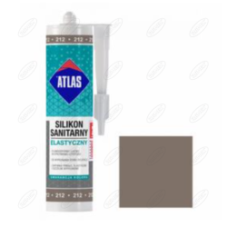 SILIKON SANITARNY ELASTYCZNY 212 SZAROBRĄZOWY 280 ML ATLAS