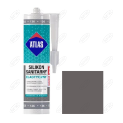 SILIKON SANITARNY ELASTYCZNY 036 CIEMNOSZARY 280 ML ATLAS