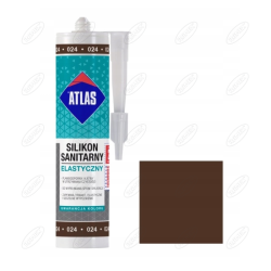 SILIKON SANITARNY ELASTYCZNY 024 CIEMNY BRĄZ 280 ML ATLAS