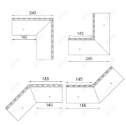 NAROŻNIK ZEWNĘTRZNY W35 PLUS 90 STOPNI RAL 8019 RENOPLAST