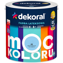 LATEKSOWA FARBA MOC KOLORU NIEZAPOMINAJKA 2,5 L DEKORAL