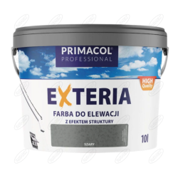 ELEWACYJNA FARBA STRUKTURALNA EXTERIA SZARY 10 L PRIMACOL