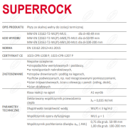 PŁYTY ZE SKALNEJ WEŁNY MINERALNEJ SUPERROCK GRUBOŚĆ 100 MM 1000/610 4,88 M2/OPAKOWANIE ROCKWOOL
