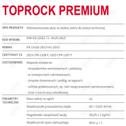 WEŁNA MINERALNA TOPROCK PREMIUM GRUBOŚĆ 200 MM 2,5 M2/ROLKA 20 ROLEK/PALETA ROCKWOOL