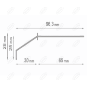 PROFIL OKAPOWY PROSTY K100 200 CM RAL 8019 RENOPLAST