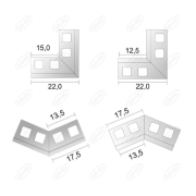 NAROŻNIK ZEWNĘTRZNY K100 90 STOPNI RAL 8019 RENOPLAST