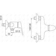 Bateria prysznicowa SMILE KPL BSM77 FERRO