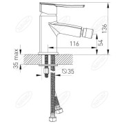 Bateria bidetowa Ferro Veneto VerdeLine chrom