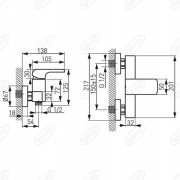 Bateria prysznicowa Ferro kvadro chrom