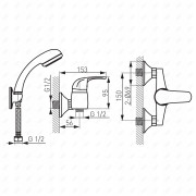 Bateria prysznicowa Ferro Vasto chrom