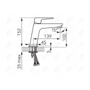 Bateria umywalkowa stojąca Ferro VITTO VERDELINE chrom