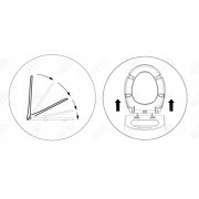 Deska sedesowa Duschy Pixie biały polipropylen