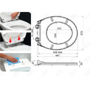 Deska sedesowa Duschy Soft Eco odcienie szarości i srebra polipropylen