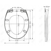 Deska sedesowa Duschy Meek biały duroplast
