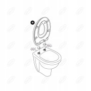 Deska sedesowa Duschy Soft Touch biały polipropylen