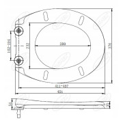 Deska sedesowa Duschy Soft touch czarny polipropylen