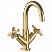 Bateria umywalkowa stojąca Omnires Modern złoty