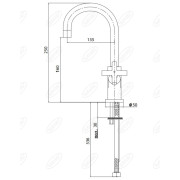 Bateria umywalkowa stojąca Omnires Modern złoty