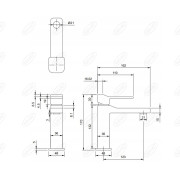 Bateria umywalkowa stojąca Omnires Slide grafitowy