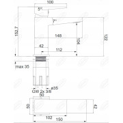Bateria umywalkowa stojąca Omnires Fresh chrom