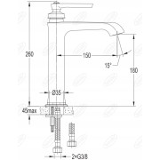 Bateria umywalkowa stojąca Omnires Armance