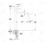Bateria umywalkowa stojąca Omnires czarny