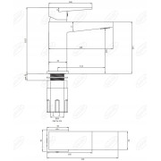 Bateria umywalkowa stojąca Omnires Fresh chrom