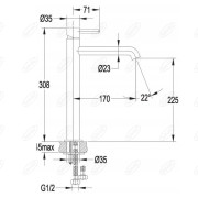 Bateria umywalkowa stojąca Omnires czarny