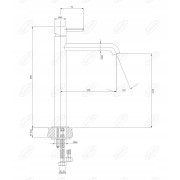 Bateria umywalkowa stojąca Omnires czarny