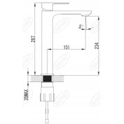 Bateria umywalkowa stojąca Omnires Apure biały