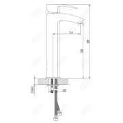 Bateria umywalkowa stojąca Omnires Murray chrom